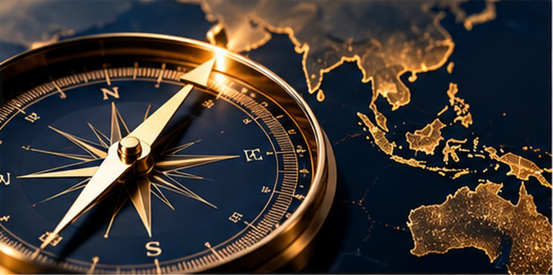 Illustrative concept of navigating regional opportunity